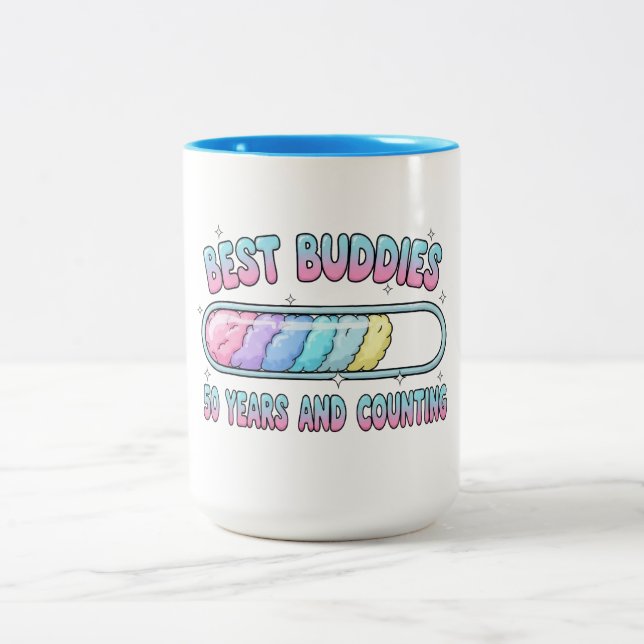 Caneca De Café Em Dois Tons Best Buddies 50 Years & Counting (Centro)