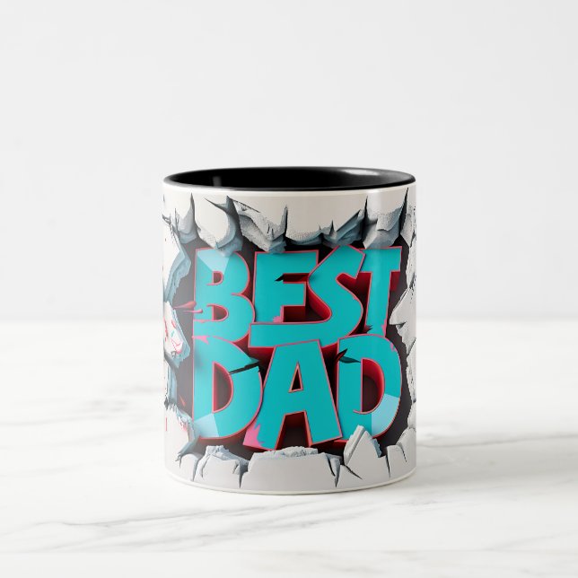 Caneca De Café Em Dois Tons Best dad (Centro)