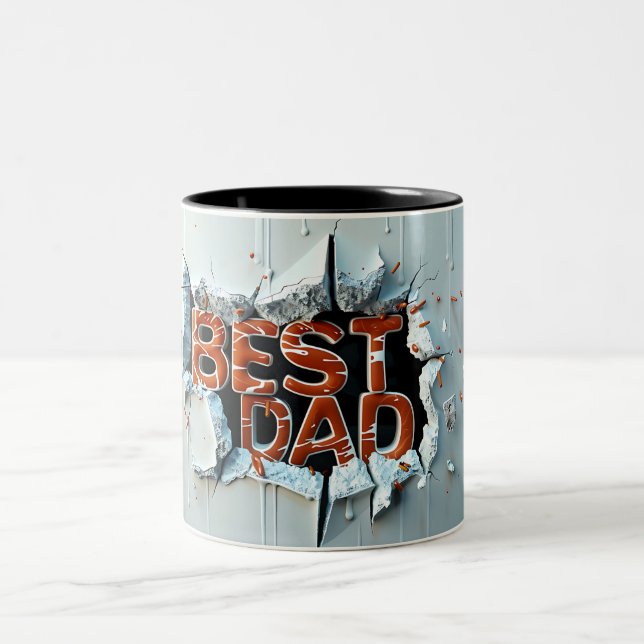 Caneca De Café Em Dois Tons Best dad (Centro)