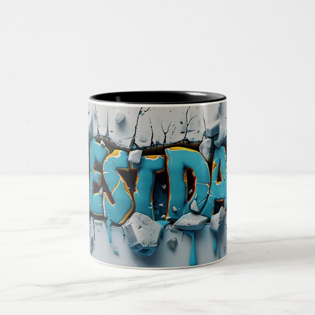Caneca De Café Em Dois Tons Best dad (Centro)