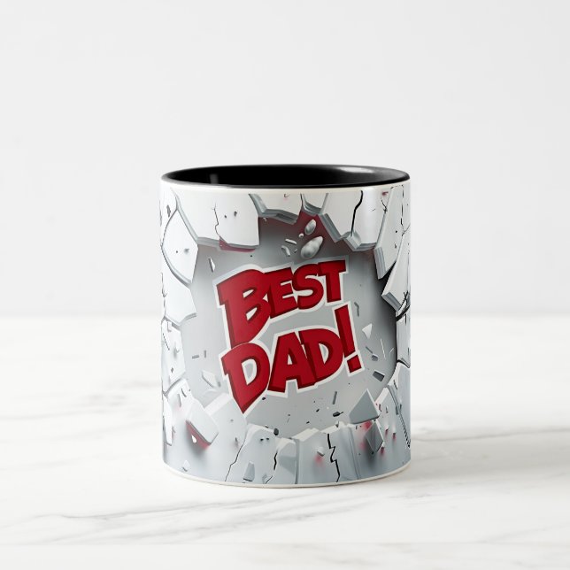 Caneca De Café Em Dois Tons Best dad (Centro)