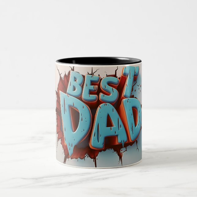 Caneca De Café Em Dois Tons Best dad (Centro)