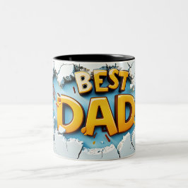 Caneca De Café Em Dois Tons Best dad