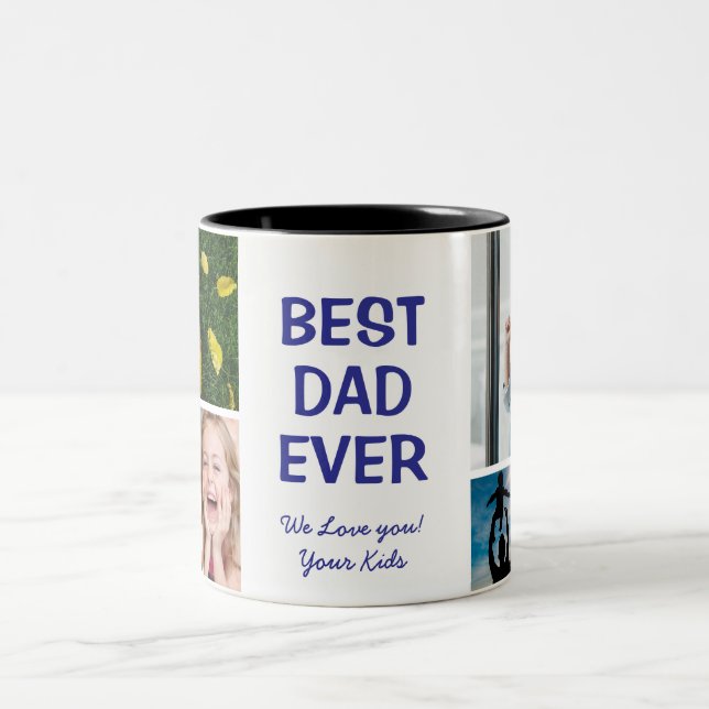 Caneca De Café Em Dois Tons Best Dad Ever Coffee Mug (Centro)