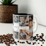 Caneca De Café Em Dois Tons Best Daddy Ever | Father's Day 8 Photo Collage<br><div class="desc">Send a beautiful personalized father's day gift to your dad that he'll cherish. Special personalized father's day family photo collage to display your special family photos and memories. Our design features a simple 6 photo collage grid design with "Best Daddy Ever" designed in a beautiful handwritten black script style &...</div>