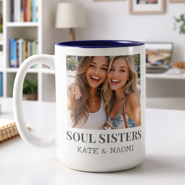 Caneca De Café Em Dois Tons Best Friend BFF Gift Coffee Mug (Besties forever!)