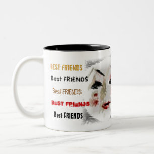 Caneca De Café Em Dois Tons BeSt FRiEnDs MuG