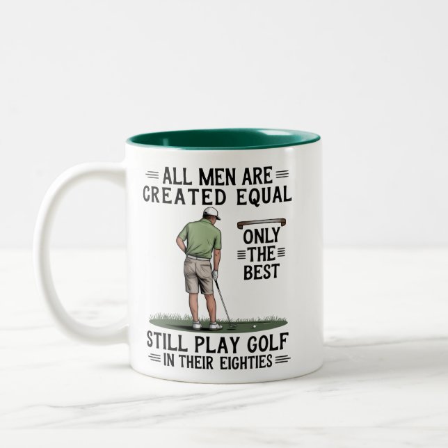 Caneca De Café Em Dois Tons Best Men Play Golf Eighties Funny Golfer Golfing  (Esquerda)
