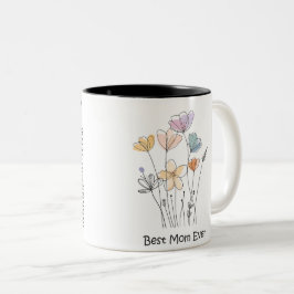 Caneca De Café Em Dois Tons Best Mom Ever Mother's Day