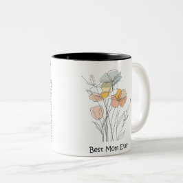 Caneca De Café Em Dois Tons Best Mom Ever Mother's Day