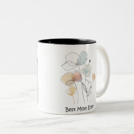 Caneca De Café Em Dois Tons Best Mom Ever Mother's Day