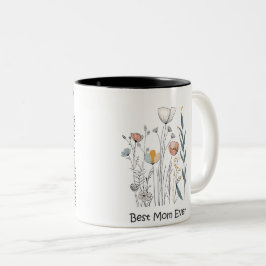 Caneca De Café Em Dois Tons Best Mom Ever Mother's Day