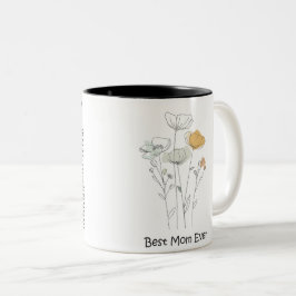 Caneca De Café Em Dois Tons Best Mom Ever Mother's Day