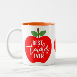 Caneca De Café Em Dois Tons Best Teacher Ever Mug