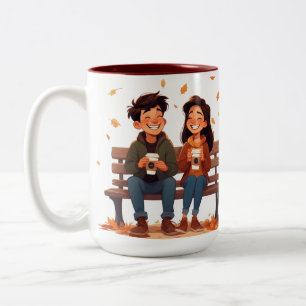 Caneca De Café Em Dois Tons Beste Freundinnen-Tasse