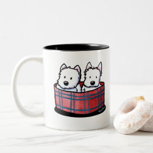 Caneca De Café Em Dois Tons Besties do KiniArt Westie