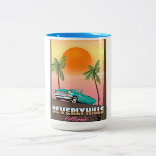 Caneca De Café Em Dois Tons Beverly Hills Califórnia