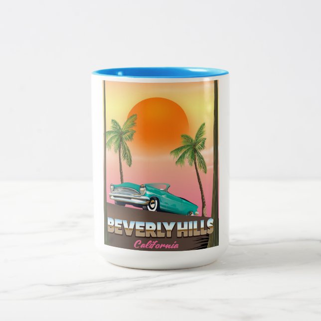 Caneca De Café Em Dois Tons Beverly Hills Califórnia (Centro)