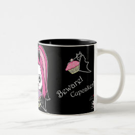 Caneca De Café Em Dois Tons Beware cupcakes!