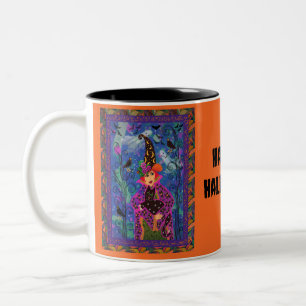 Caneca De Café Em Dois Tons Bewitching no Halloween Witch Mug