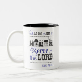 Caneca De Café Em Dois Tons Bible Scripture Mug For Me And My House Joshua 24