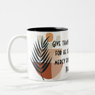 Caneca De Café Em Dois Tons BÍBLIA BOHO Verse Café Mug