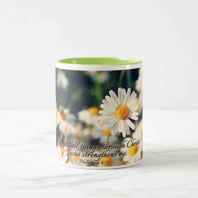 Caneca De Café Em Dois Tons Bíblia Bonito dos Daisies Versa (Centro)