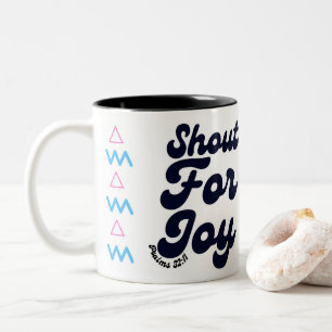 Caneca De Café Em Dois Tons Bíblia Cristã de Motivação Salms Mug Verse Moderna