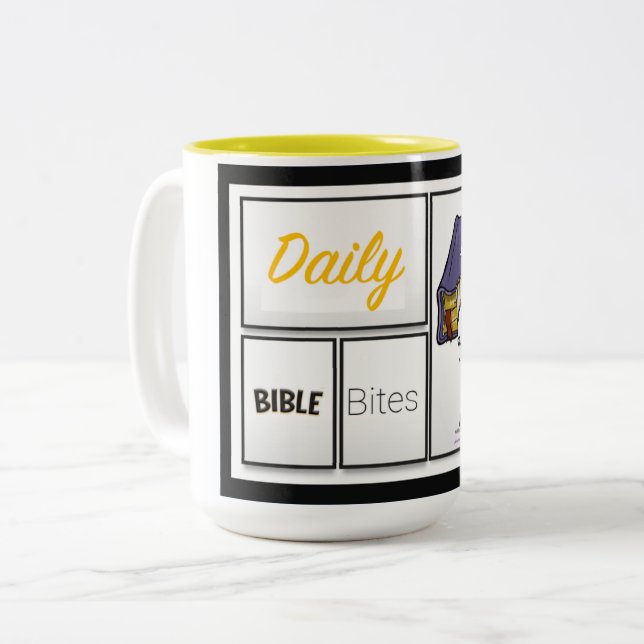 Caneca De Café Em Dois Tons Bíblia Diária Bites Mug (Frente Esquerda)