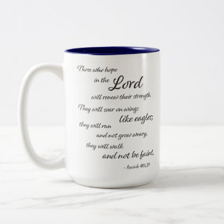 Caneca De Café Em Dois Tons Bíblia - Isaiah 40:31 -