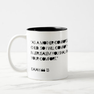 Caneca De Café Em Dois Tons Bíblia Isaiah 66:13