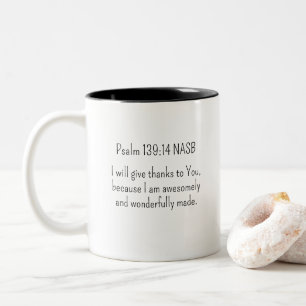 Caneca De Café Em Dois Tons Bíblia maravilhosa e fantástica, Verse Christian