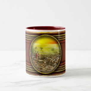 Caneca De Café Em Dois Tons Bíblia - Salmo 23 - Meu cálice transborda 1920