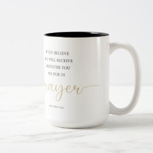 Caneca De Café Em Dois Tons Bíblia Scripting Coffee Mug