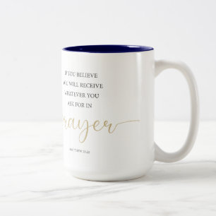 Caneca De Café Em Dois Tons Bíblia Scripting Coffee Mug