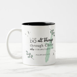 Caneca De Café Em Dois Tons Bíblia Verse Philippians 4:13 Mug
