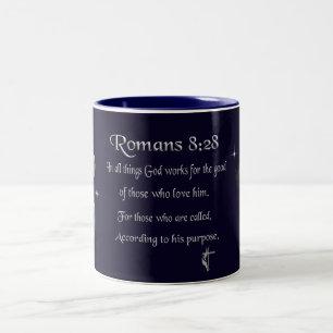 Caneca De Café Em Dois Tons Bíblia verso