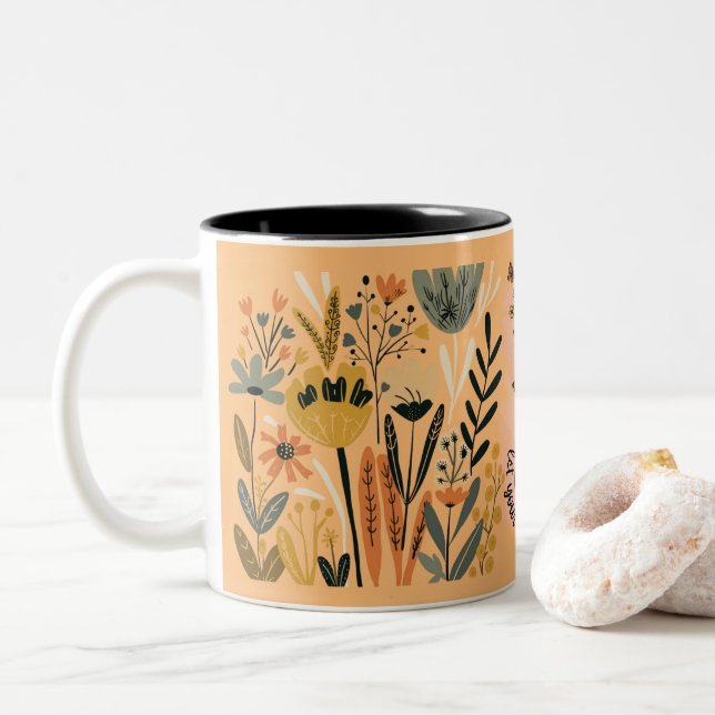 Caneca De Café Em Dois Tons Bíblia Verso Café Mug, Bíblia Cristã Verse Mug (Com Donut)