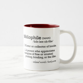 Caneca De Café Em Dois Tons bibliophile, definido