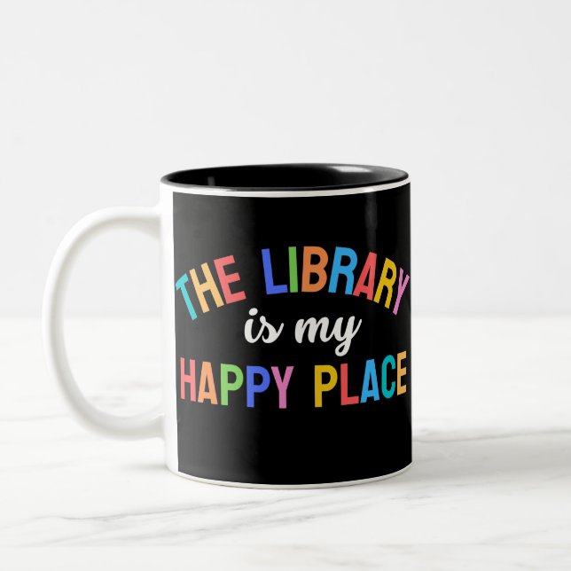Caneca De Café Em Dois Tons Bibliotecário (Esquerda)