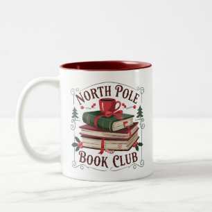 Caneca De Café Em Dois Tons Bibliotecário do Clube do Livro do Polo Norte Apai