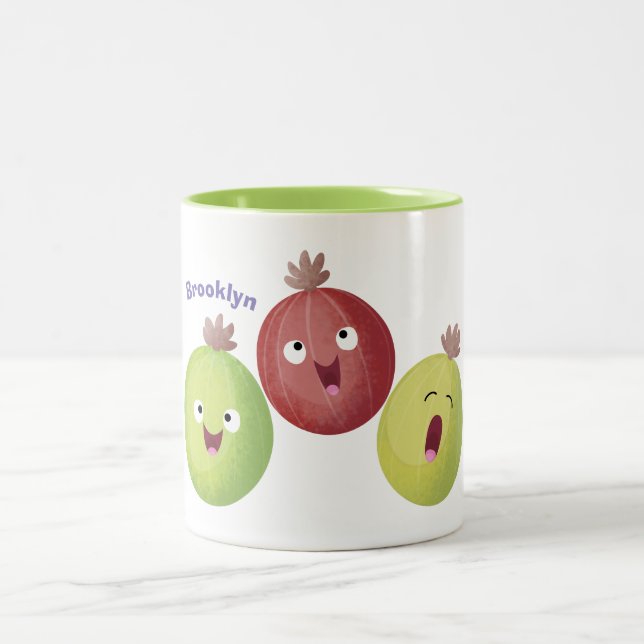 Caneca De Café Em Dois Tons Bicho de groselha canta (Centro)