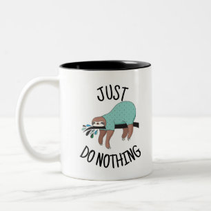 Caneca De Café Em Dois Tons Bicho Preguiça Só Não Faz Nada
