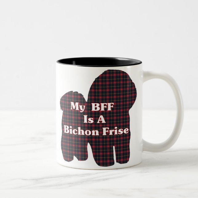 Caneca De Café Em Dois Tons Bichon Frise BFF Mug (Direita)