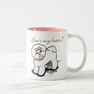 Caneca De Café Em Dois Tons Bichon Frise Usa Meu Cabelo