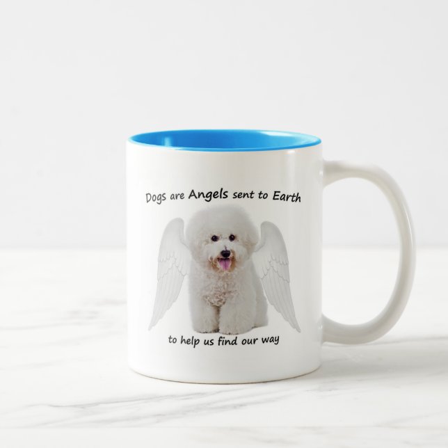 Caneca De Café Em Dois Tons Bichons são Angels Mug (Direita)