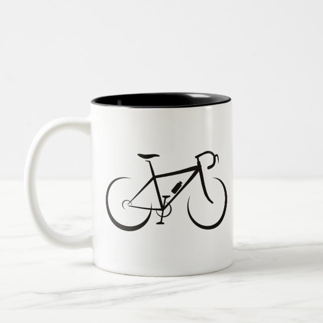 Caneca De Café Em Dois Tons bicicleta, bicicleta legal de bicicleta ao ar livr (Esquerda)