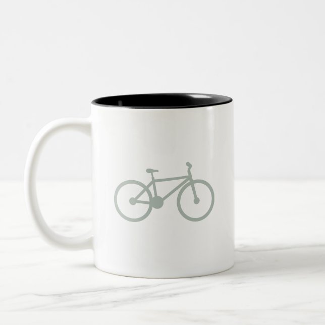 Caneca De Café Em Dois Tons Bicicleta de Cinzas (Esquerda)