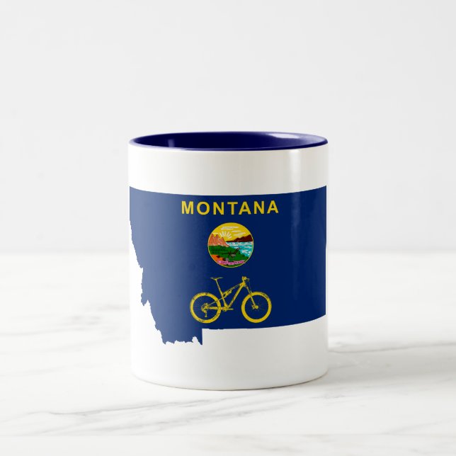 Caneca De Café Em Dois Tons Bicicleta de Montanha Montana (Centro)