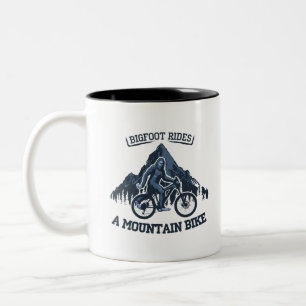 Caneca De Café Em Dois Tons Bicicleta Montanha de Pé-Grande